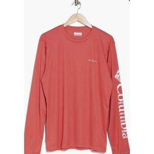 New Columbia Omni-Shade UPF 50 Rapid Creek‎ Long Sleeve T-Shirt Sunset Red Large